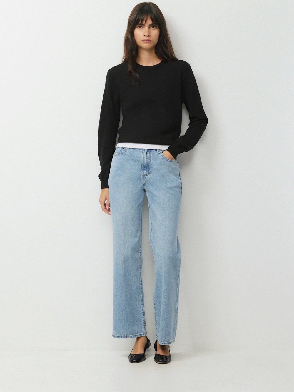 Denim Forum The Farrah Hi-Rise Wide Jean Size 26